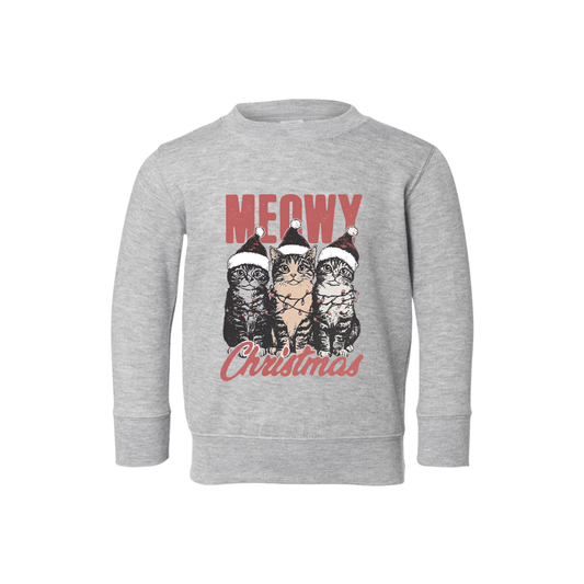 Meowy Christmas Matching Children's Sweatshirt