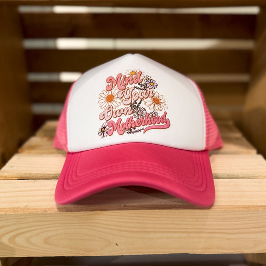 Pink + White MYOM Trucker Hat