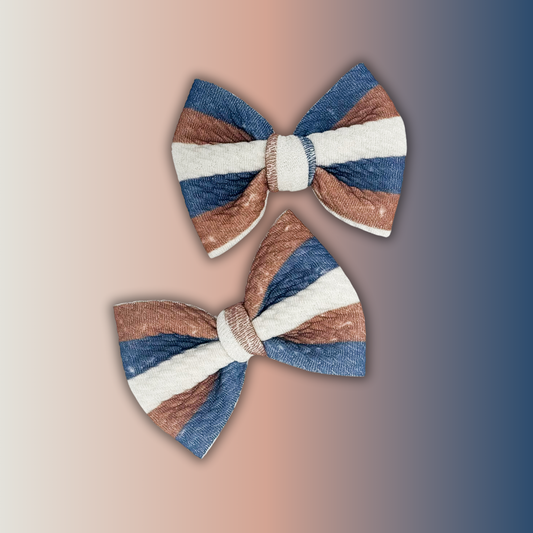 RWB Stripes Tiny Clip Set